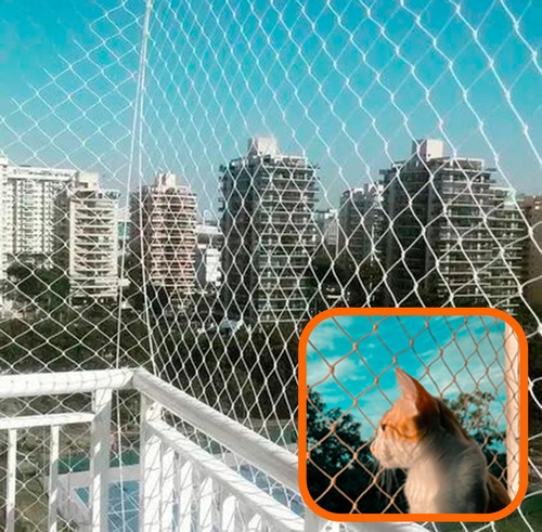Tela De Proteção Para Janelas Gatos 1,40 X 1,20 + Fieira