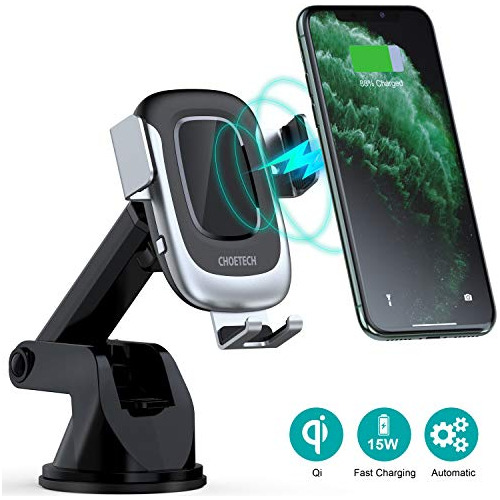 Wireless Car Charger Auto Clamping 15w Max Fast Charging 11