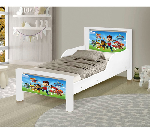 Mini Cama Infantil Adesivada Cães