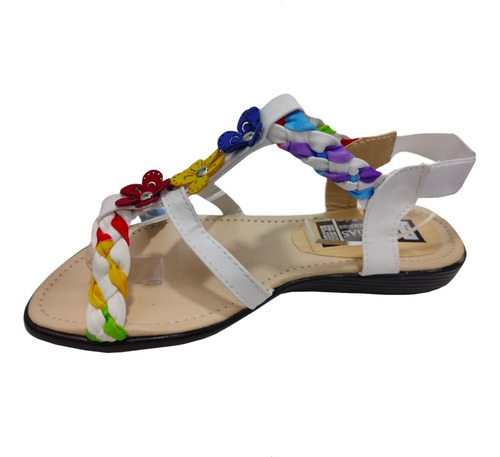 Imagen 6 de 8 de Huarache Sandalia Elástico Trenza Colores Amoldable Suave