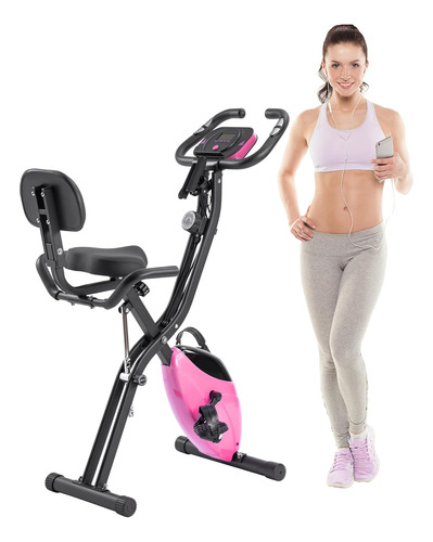 Foldable Exercise Bike - 2-in-1 Fitness Upright And Recumben