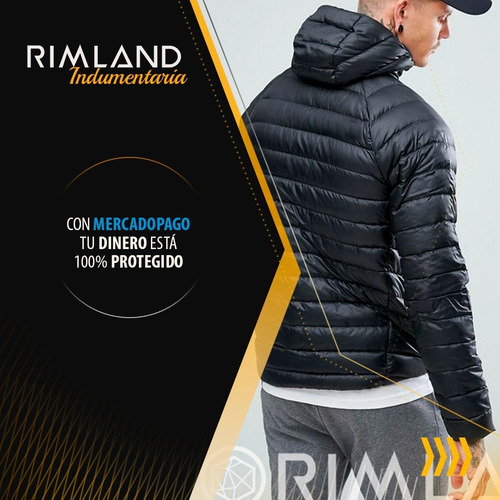 Imagen 6 de 9 de Campera Impermeable Hombre Inflable Con Capucha Rimland