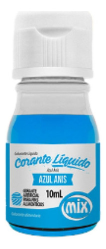 Corante Alimentício Líquido Azul Anis Mix Frasco 10ml