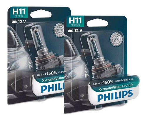 Kit Lampada Philips Xtreme Vision H11 55w 12v  Original