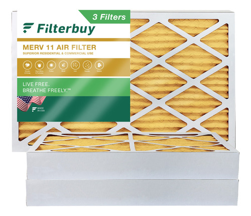 Filtro Aire Merv 11 Plisado Hvac Ac 3 Dorado