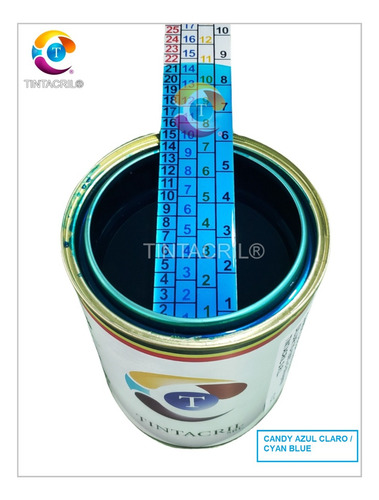 Imagen 7 de 9 de Pintura Candy Bicapa X 1 Lt. Azul Claro
