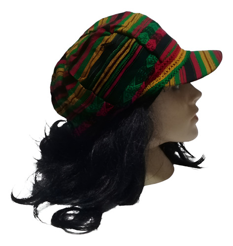 Boina Cores Do Reggae Com Bolso Reggae Un