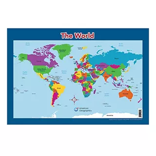 Mapa Mundial Niños - Mapa Mundial De Pared/escritorio ...