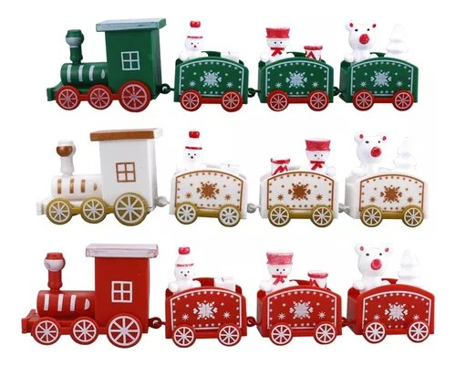 Tren Navideño De Madera, Regalos De Navidad Para Niños