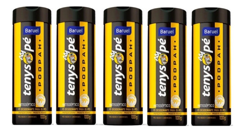 Baruel Talco Em Pó Podpah 100g Kit C/4