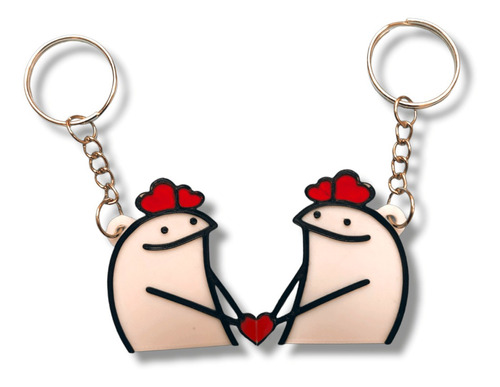 Par De Llaveros Meme Flork Ideal Para Novios Regalar Pareja