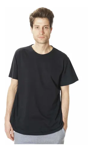 Remeras negras online hombre estampadas