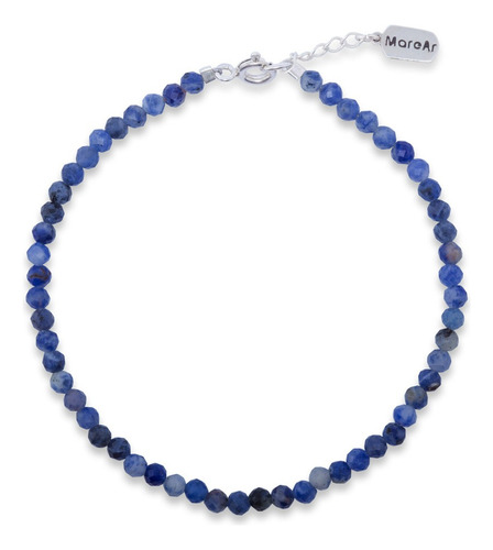 Pulseira Prata 925 Feminina Pedra Natural Criatividade Foco