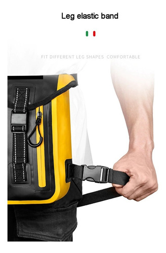 Imagen 8 de 9 de Bolsa Para Pierna Motocicleta Reflejante Mochila Impermeable