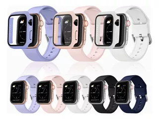 6pzs Correa Para Apple Watch + Carcasa Serie 8/7/6/5/4/3/2/1