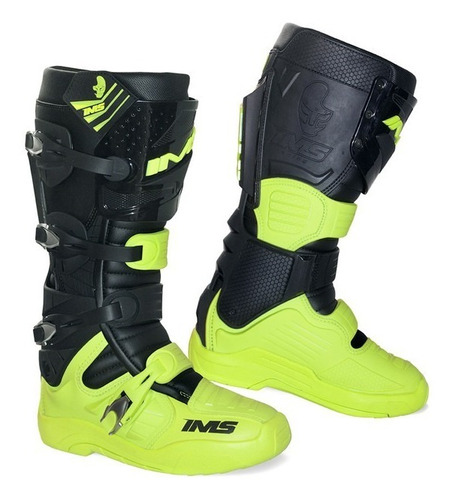 Bota Ims Extreme Preta/flúor Articulada Cross Lançamento