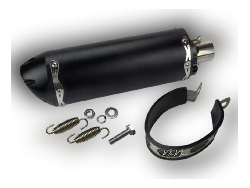 Tubo De Escape Para Moto  Cola Cnc Negro