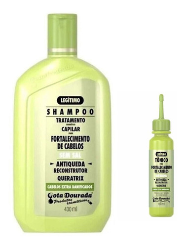 Shampoo E Tônico Gota Dourada Antiqueda Reconstrutor