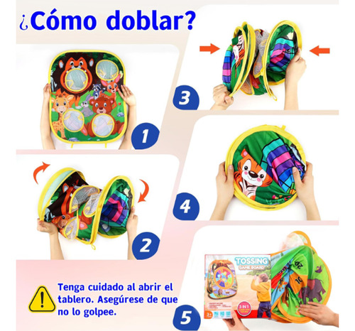 Juego De Juegos Cornhole Portátil 2 En 1 Juegos Para Niños