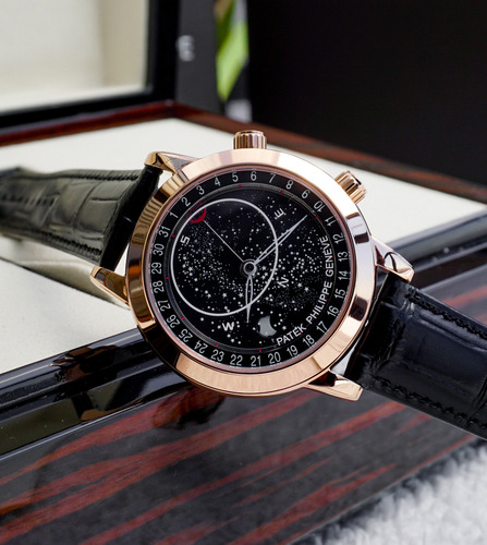 Reloj Grand Complicación Celestial Patek Philippe Aquanaut Negro Oro Rosa Negro (Usado)