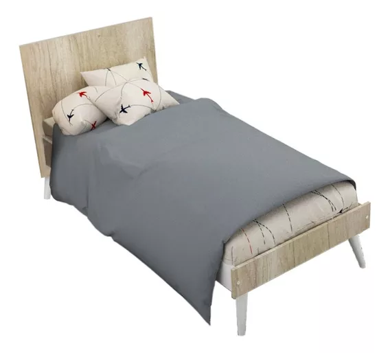 Cama Laqueada Nordica Escandinavo Para Colchon 1 Plaza