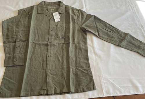 Camisa Abercrombie Hombre Talla Chica Color Verde Olivo