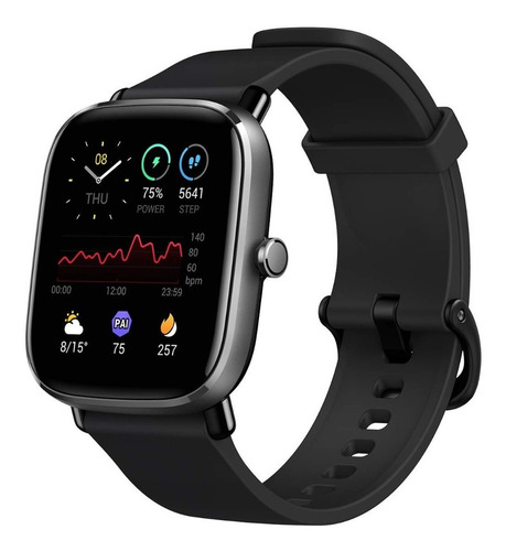 Smartwatch Amazfit Fashion GTS 2 Mini Sport 1.55" caja 1.55" de aleación de aluminio black, malla midnight black de silicona A2018