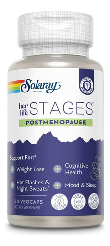 Postmenopausia Her Life Stages Solaray 60 Cápsulas Vegetales