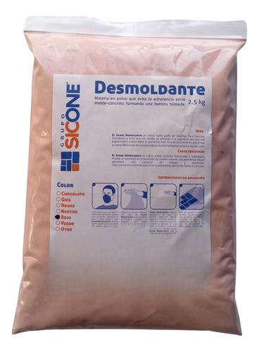 Desmoldante Color Rojo Para Concreto Estampado