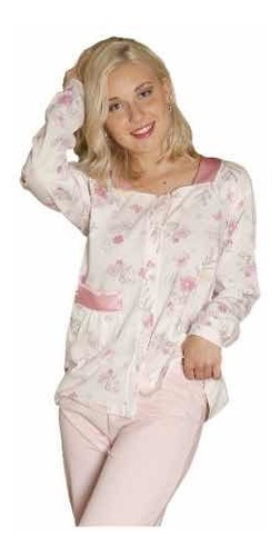 Pijama Invierno Camisa Abierto Botones - Luna 4305-19