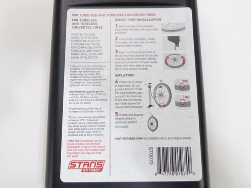 Sellador Liquido Stans No Tubes Race 946 Ml Anti Ponchaduras