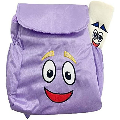 Dora Mochila Dora Explorer De Felpa Suave, Morada, Para Moc