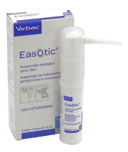 Solução Easotic De Tratamento Otológico Cães 10ml - Virbac