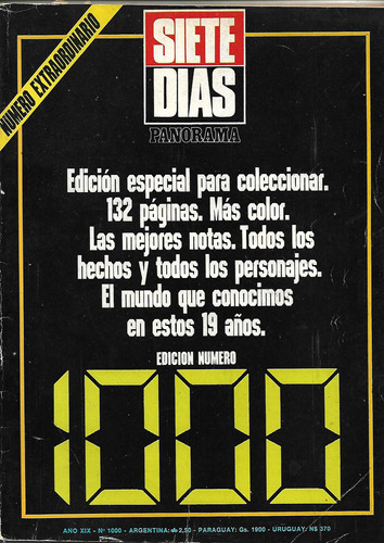 Siete Dias 1986 1000 Edicion Especial Numero Extraordinario 