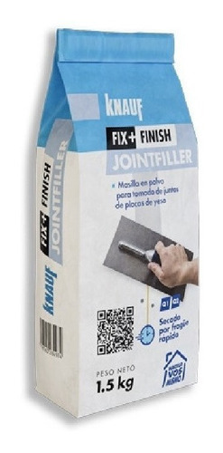 Imagen 1 de 3 de Masilla Knauf Fix&finish Jointfiller En Polvo X 1.5kg