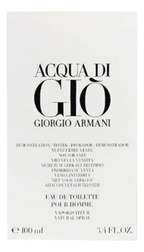 Perfume Acqua Di Gio De Giorgio Armani, 100 Ml