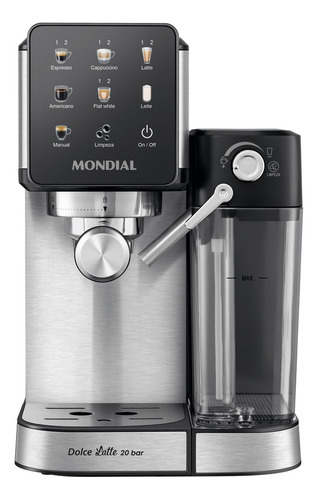 Cafeteira Espresso Mondial Dolce Latte C-28-ecl Cor Preto/inox 110v
