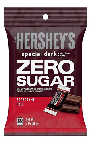 Hersheys Sugar Free 3 Oz Dark Chocolates Oscuro Libre Azucar