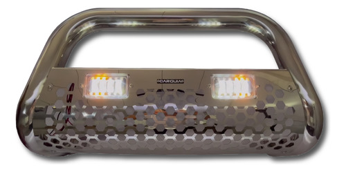 Tumbaburros Panal 2 Faros Crom Para Mitsubishi L200 2016-23