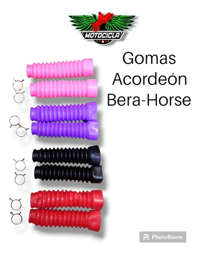 Gomas Acordeon Para Moto Bera Y Horse Colores