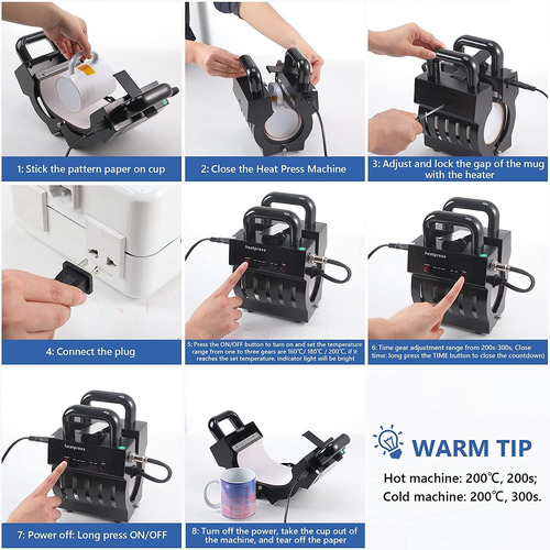 Máquina De Prensa De Calor De Taza Para Sublimación, Prensat