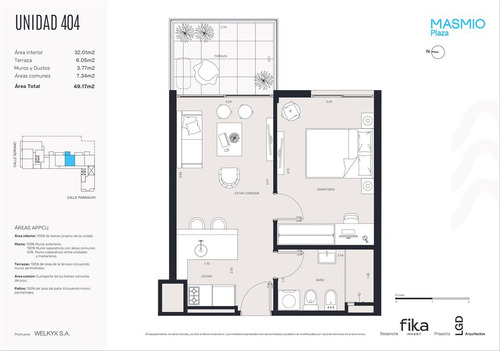 Centro Masmio Plaza Venta Apartamento 1 Dormitorio Terrazas