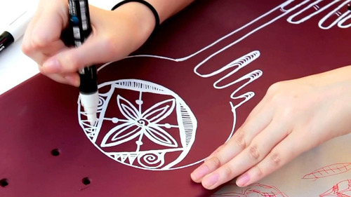 Imagem 6 de 9 de Shape Skate Decoração Pintura Desenho