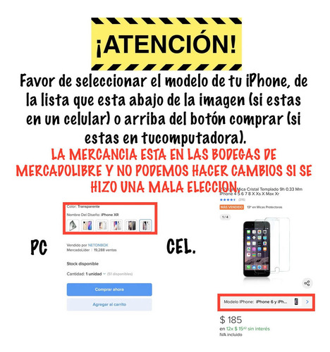 Imagen 2 de 2 de 2 Piezas Mica Cristal Templado 9h 0.33 Mm iPhone 4 5 6 7 8 X Xs X Max Xr