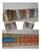 Comprar Juego De 4 Tazas De Café Tipo Mug Marca Hartin
