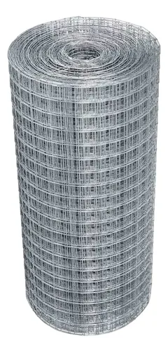 Rolo De Tela Aço Galvanizado 25mm X 25mm 0,50m X 25m Acerosid Prateado