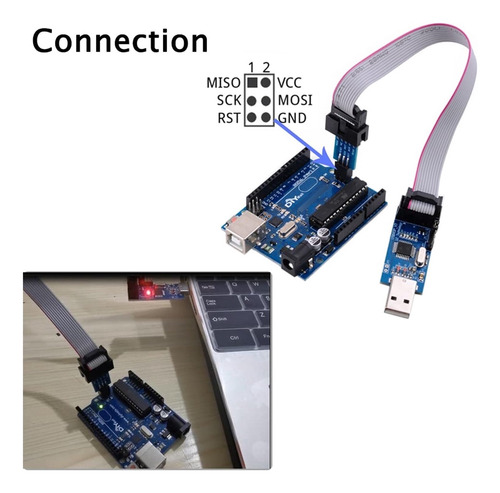 Geekstory Para Atmel 51 Avr Usb Isp Asp Microcontrolador Pr.