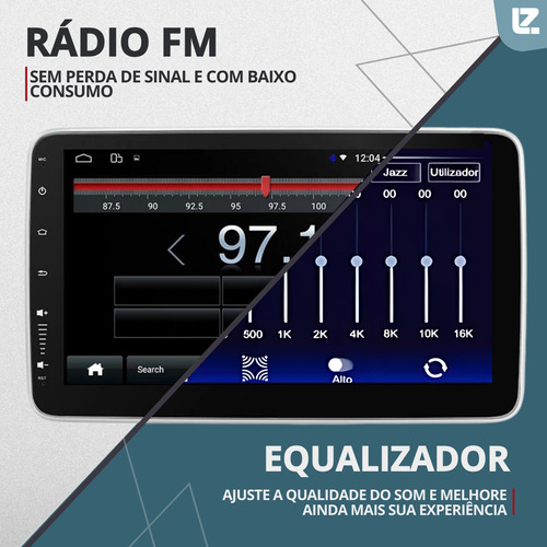Multimídia Mp10 Android 13 Wifi 32gb 2gb Rotativa Hands Free