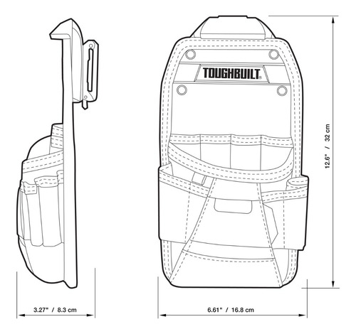 Coleto Tecnico 11 Bolsillos Cliptech Toughbuilt Tb-ct-22