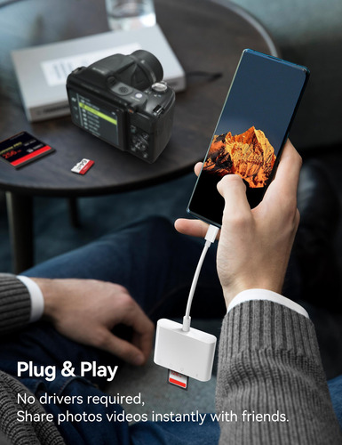 Lector De Tarjetas Usb-c A Sd Cf Bnmxtek Con 4 Puertos Usb P